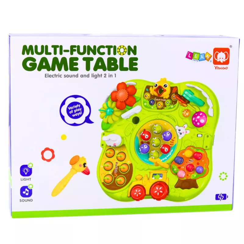 LEAN TOYS Multifunkcionāls dēlis interaktīvs galds mazuļiem prasmju spēlēm