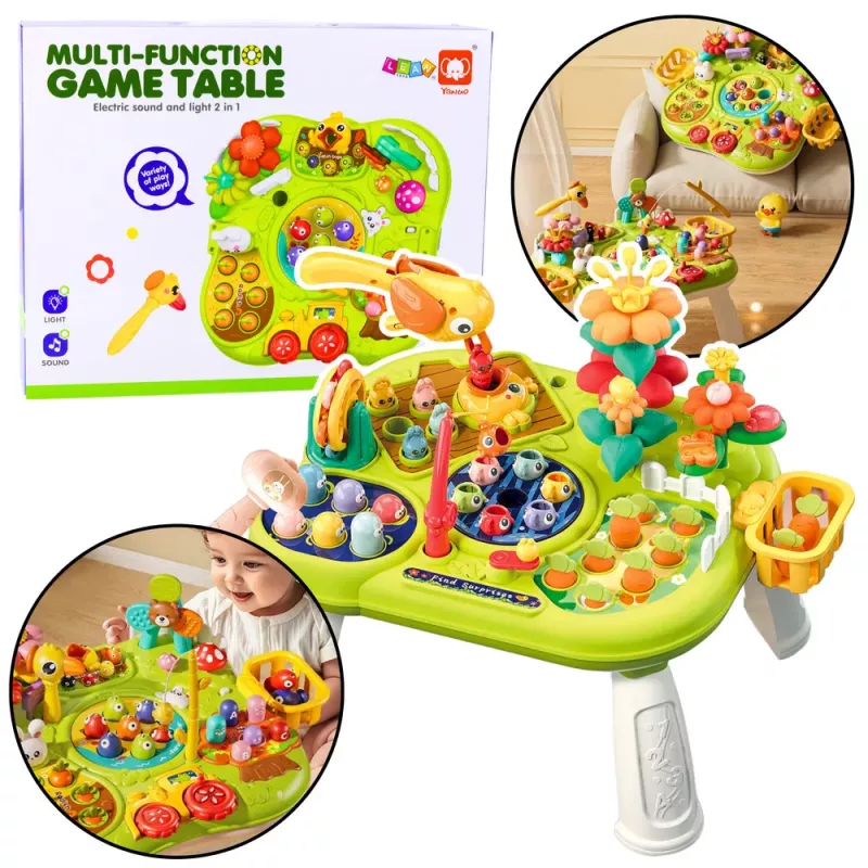 LEAN TOYS Multifunkcionāls dēlis interaktīvs galds mazuļiem prasmju spēlēm