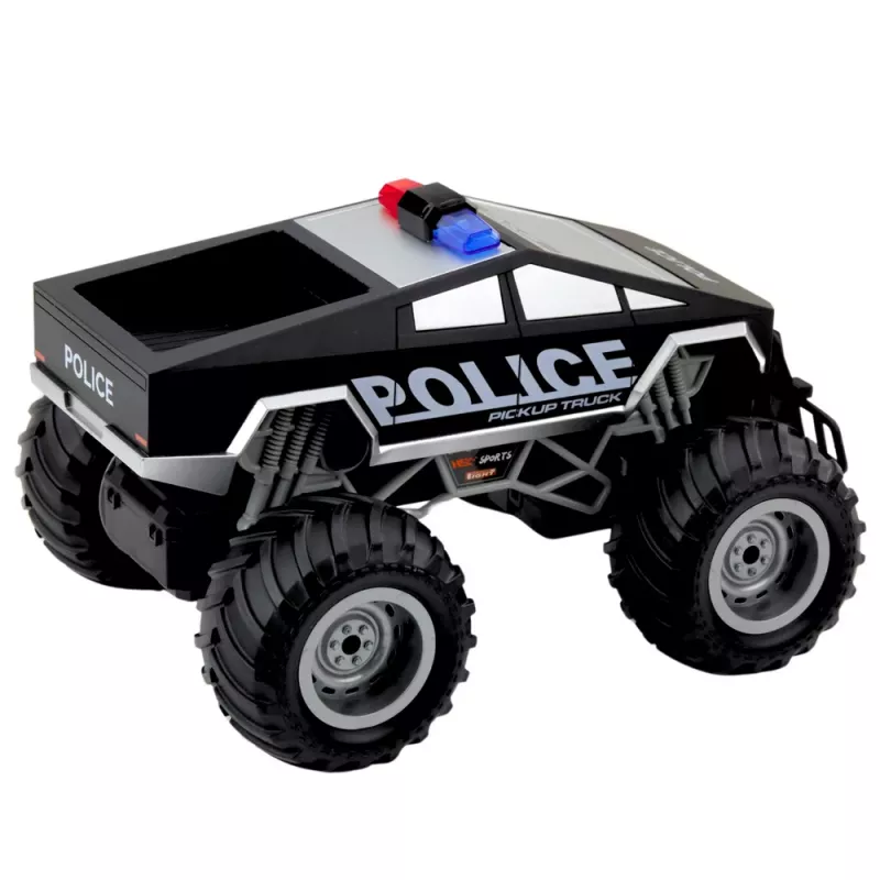 LEAN TOYS Off-Road RC Policijas Auto Ar Tālvadību Melns 1:16