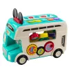 LEAN TOYS Interaktīvs izglītojošs autobuss ar formu šķirotāju, gaismām un skaņām, Tirkīza