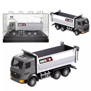 Huina 22731 Dump Truck Metal Collectible Model Silver 1:80