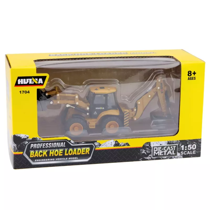 HUINA 1:50 Telescopic Handler Metal Diecast Model Yellow/Black