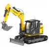 Huina 1:50 Kāpurķēžu ekskavators ar buldozeru Metāla liešanas modelis Dzeltens