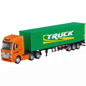 Huina 1:50 Semi-Trailer Container Truck Green Diecast Metal Model