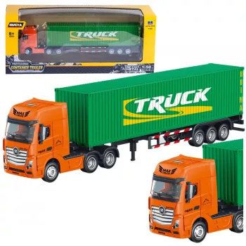 Huina 1:50 Semi-Trailer Container Truck Green Diecast Metal Model