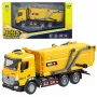 Huina 1:50 Yellow Diecast Garbage Truck Metal Mobile Collectible Model