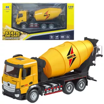 Huina 1:50 Liešanas Betona Maisītāja Kravas Auto Celtniecības Transportlīdzeklis Dzeltens