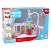 LEAN TOYS Ar bateriju darbināms gultiņas karuselis ar universāliem klipšu pakaramajiem, zils