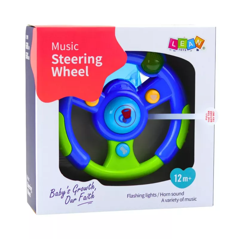 LEAN TOYS Interaktīvā stūre bērniem ar gaismām un skaņām Zaļa-Zila