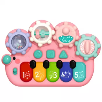 LEAN TOYS Interactive Piano For Kids Gears Pink