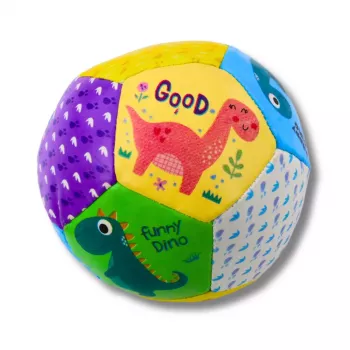 LEAN TOYS Mīksto bumbiņu komplekts ar dinozauriem, krāsains, 9 cm, 3 gab.