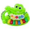 LEAN TOYS Interaktīvā bērnu pianīns ar gaismām, skaņām un dzīvnieku trokšņiem - Zaļš