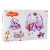LEAN TOYS Bērnu rotaļu paklājs Bumbu baseins 3in1 Vienradzis Rozā