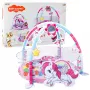 LEAN TOYS Bērnu rotaļu paklājs Bumbu baseins 3in1 Vienradzis Rozā