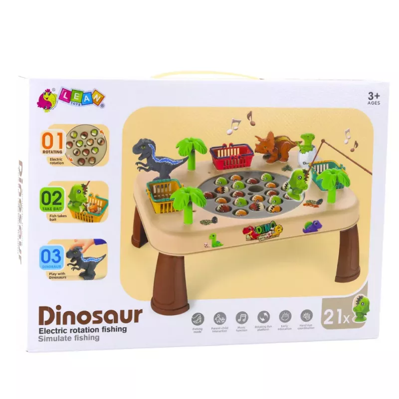 LEAN TOYS Electric Dinosaur Catching Table with Rotating Sounds
