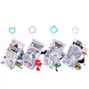 LEAN TOYS Mīksto izglītojošo sensorisko grāmatiņu komplekts mazuļiem 4 gab.