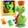 LEAN TOYS Vannas rotaļlietu komplekts Dinozaurs ar dzirnaviņu piederumiem 8 gab.