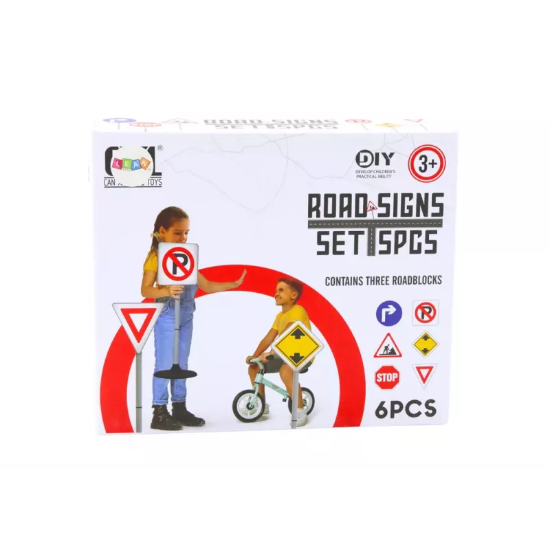 LEAN TOYS Lielā ceļa darbu brīdinājuma zīme izglītojoša 70cm