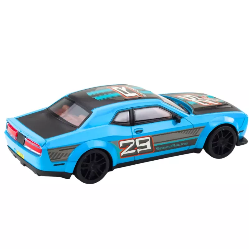 LEAN TOYS Aizmugurējo riteņu piedziņas sporta sacīkšu auto zils 1:16 RC