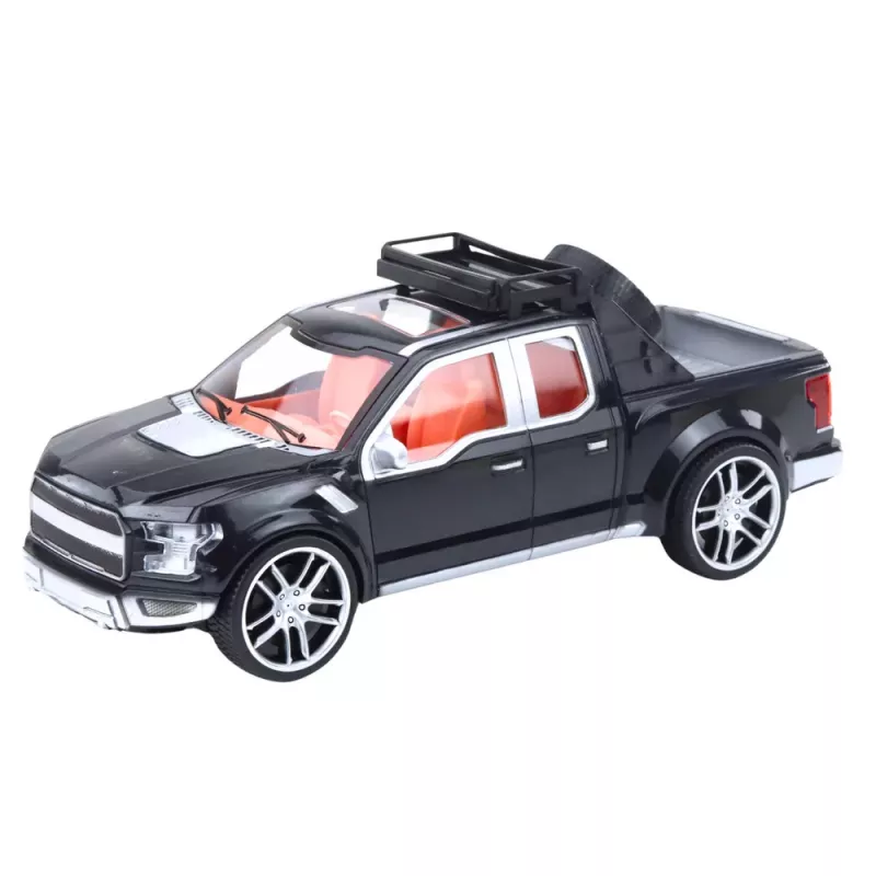 LEAN TOYS Bezceļu auto komplekts Melns evakuators Sarkans sporta auto 59cm