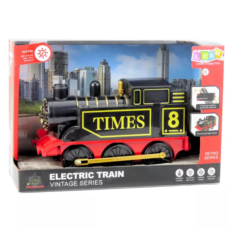 LEAN TOYS Classic Retro Electric Locomotive with Lights and Sounds