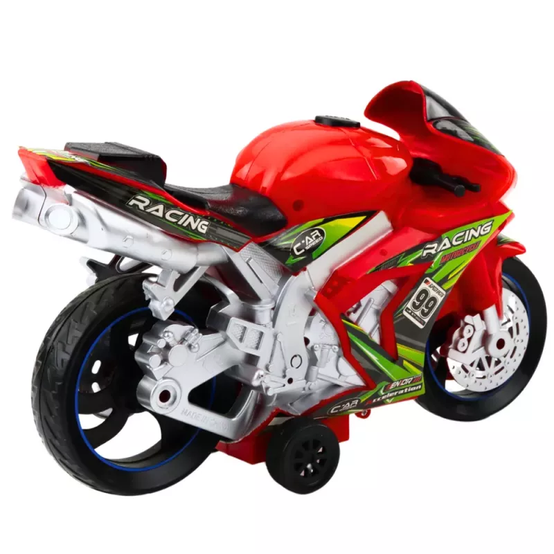 LEAN TOYS Racing Bike Racer Drive Lights Sounds Red