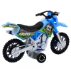 LEAN TOYS Motocross Off-Road Drive Lights Sounds Blue 1:14 Scale Toy Motorcycle