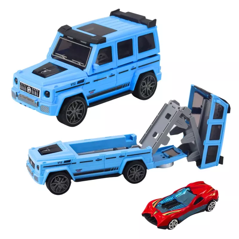 LEAN TOYS Bezceļu Auto Metāla Slēptā Auto Gaisma Skaņa Balts Zils