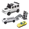 LEAN TOYS Bezceļu Auto Metāla Slēptā Auto Gaisma Skaņa Balts Zils