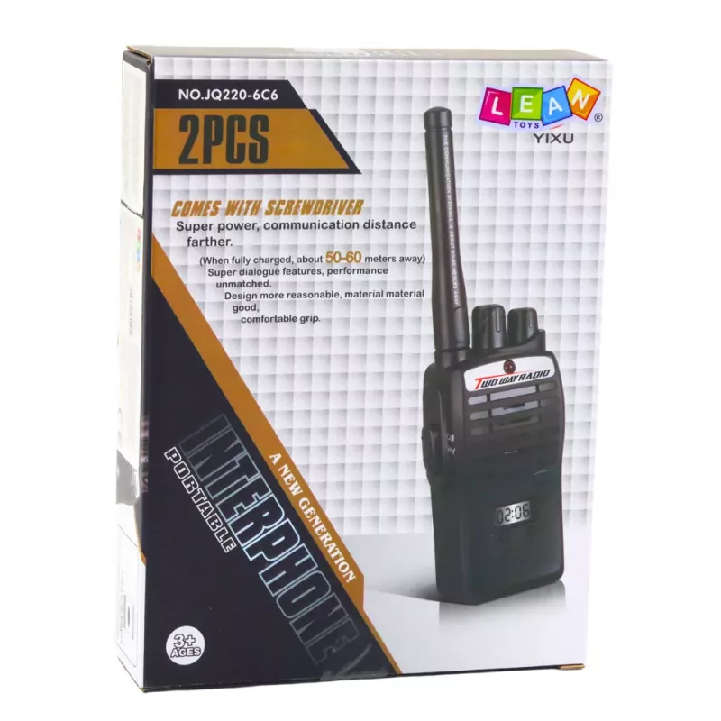 LEAN TOYS Bērnu rāciju komplekts, darbības rādiuss 50-60 m