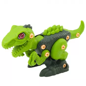 LEAN TOYS Dinozaurs Izjaucams un Saliekams T-Rex Zaļš ar Elektrisko Urbi DIY