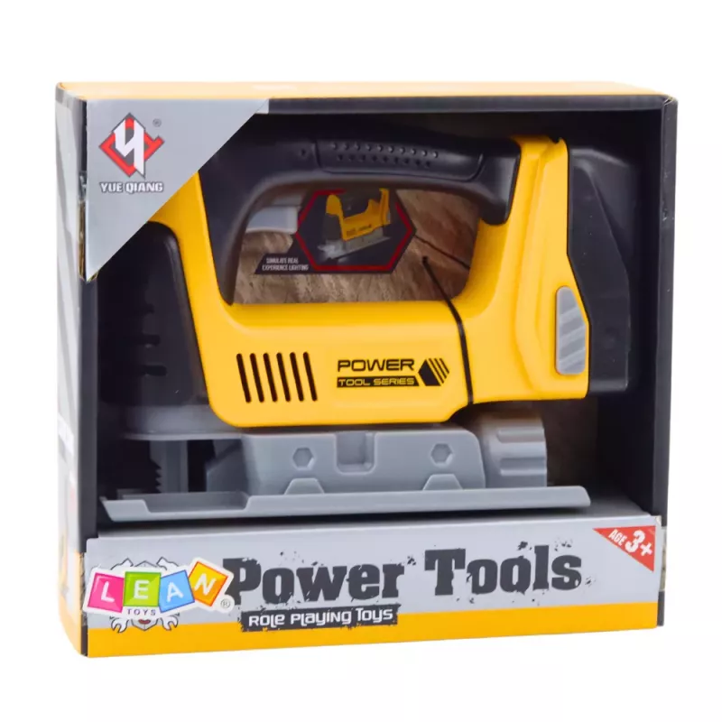 LEAN TOYS Bērnu bateriju darbināms puzles LED lukturis dzeltens