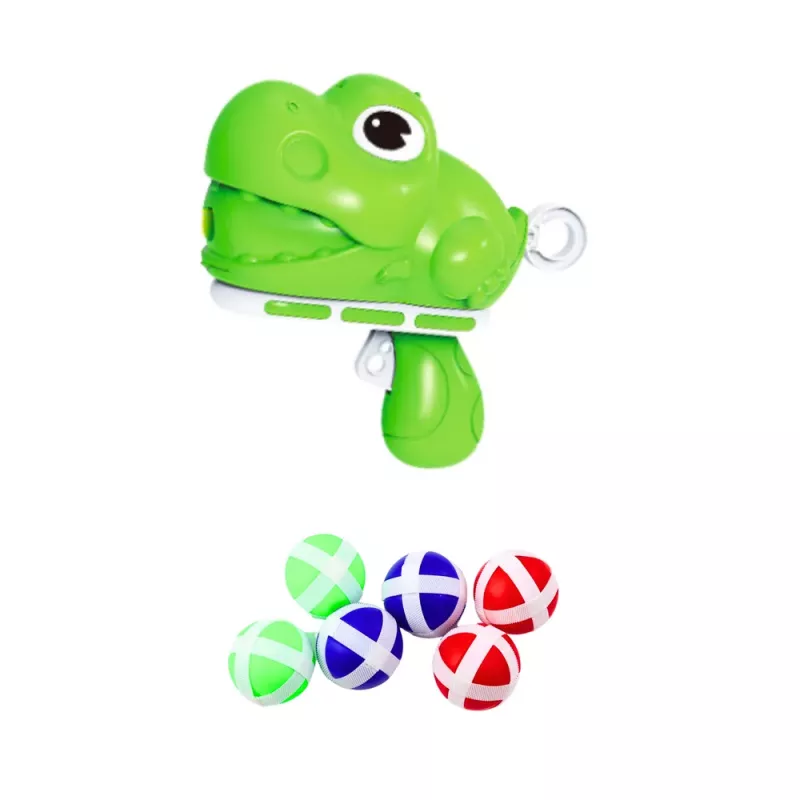 LEAN TOYS Prasmju spēle Mērķa šaušanas pistole ar Velcro bumbiņām Dinozaurs