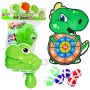 LEAN TOYS Prasmju spēle Mērķa šaušanas pistole ar Velcro bumbiņām Dinozaurs