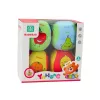 LEAN TOYS Mīksto bumbiņu komplekts mazuļiem Krāsaini augļi 4 gab.