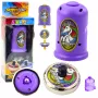 LEAN TOYS Flying Disc Unicorn Spinner Launcher Set Purple