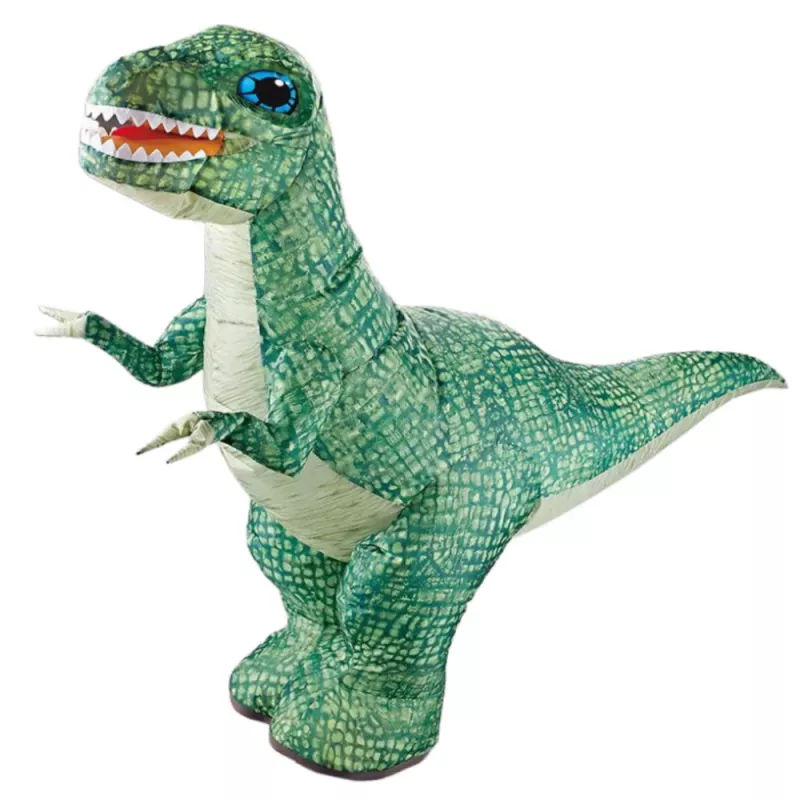 LEAN TOYS Liels piepūšamais dinozaurs ar tālvadību RC Zaļš 130 x 190 cm