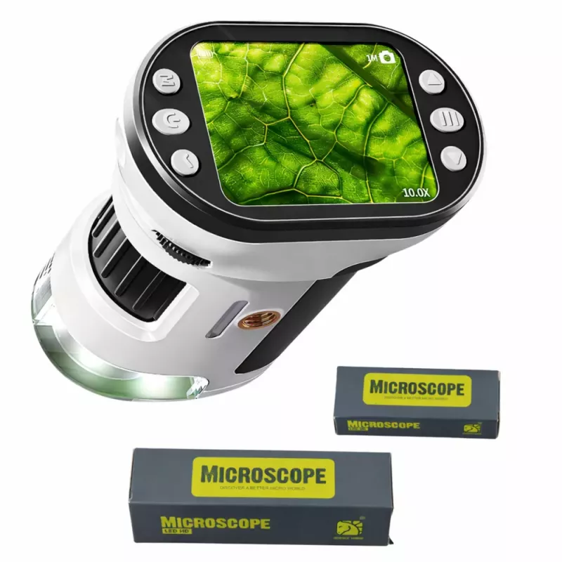 LEAN TOYS Izglītojošs digitālais mikroskops ar ekrānu, 1000X LED video un foto funkcija