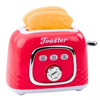 LEAN TOYS Virtuves ierīču komplekts Toaster Blender Gaismas Skaņas Rozā