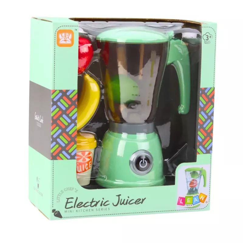 LEAN TOYS Electric Blender For Kids Fruit Cup Lights Sounds Green
