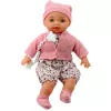 LEAN TOYS Bērnu lelles komplekts ar džemperi, cepuri, knupīti un ķēdīti, rozā, 40 cm