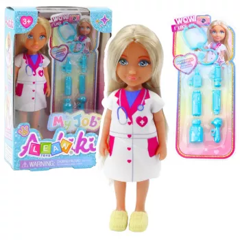 LEAN TOYS Ankiki Doctor Mini Doll Set with Treatment Accessories
