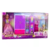 LEAN TOYS Anlily Doll Wardrobe With Shelves Drawers Dressing Room Accessories 24 pcs