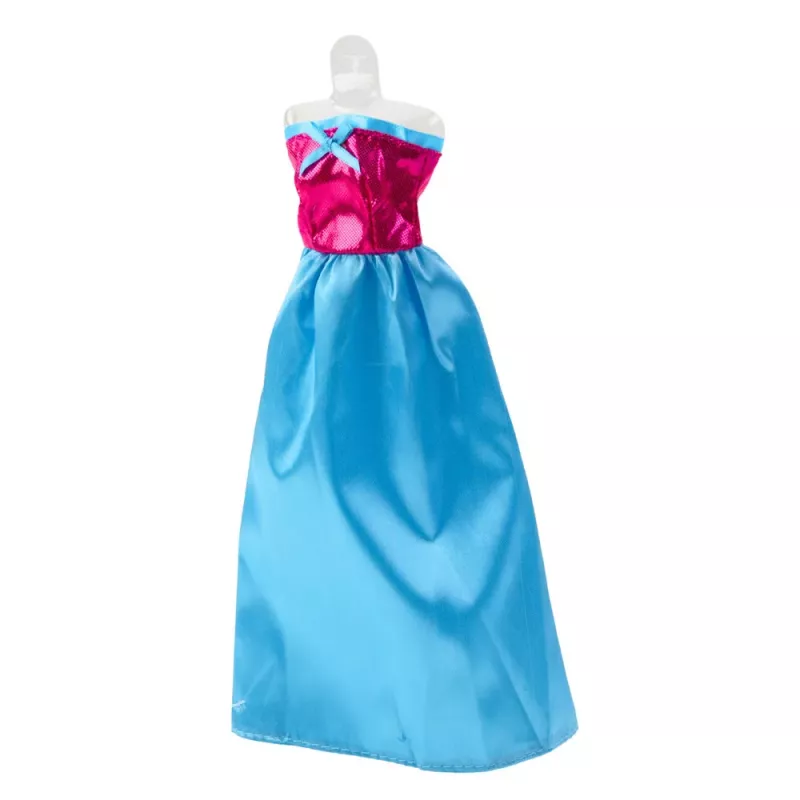 LEAN TOYS Anlily Leļļu kleitu komplekts ar apaviem, rokassomu, kroņiem un aksesuāriem, 9 gab.