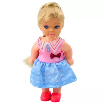 LEAN TOYS Mini leļļu komplekts ar diviem suņiem, gultu, barības bļodu