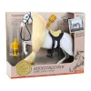 LEAN TOYS Zirgs ar garām krēpēm Seglu Krūzes Birstes Piederumi Balts