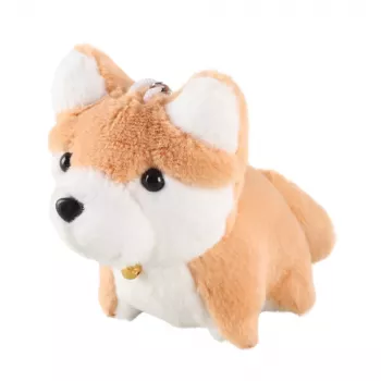 LEAN TOYS Plush Dog With Wagging Tail Keychain Pendant