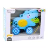 LEAN TOYS Nīlzirgs velkamā rotaļlieta mazuļiem ar skaņām, zila