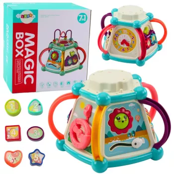 LEAN TOYS Multifunkcionāls izglītojošs kubs šķirotājs 7in1 Gaismas Skaņas