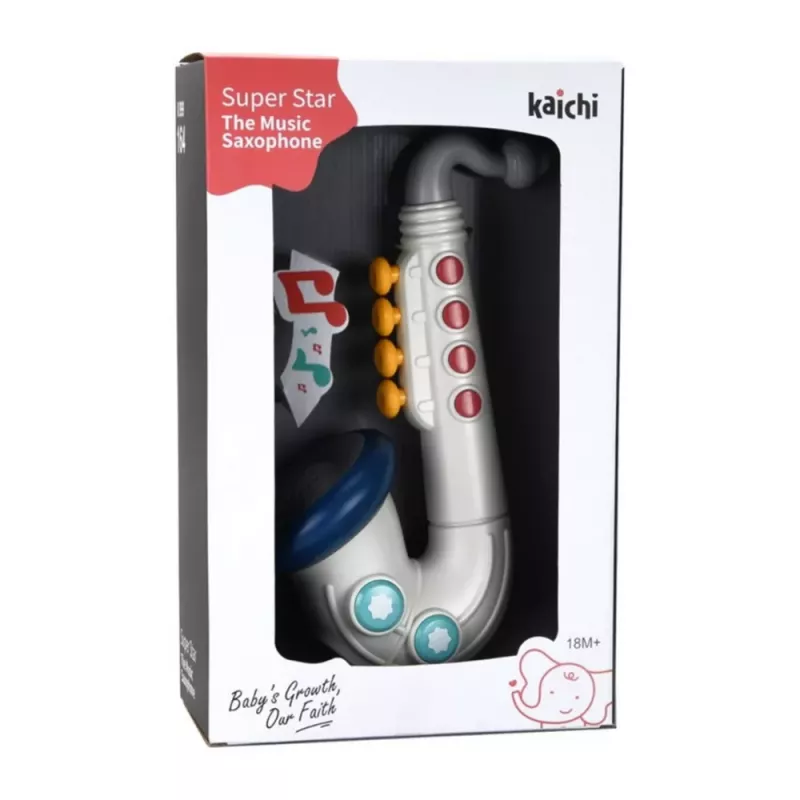 LEAN TOYS Saksofons Mūzikas Instruments Maziem Bērniem Interaktīvs